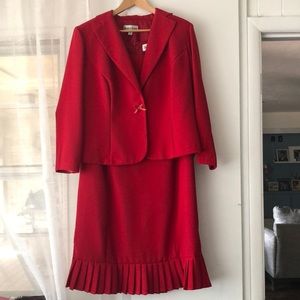 DANNY & NICOLE Women’s Red 2-Piece Dress and Blazer Jacket Size 14W